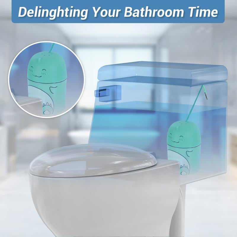 LONLXTOK 3PCS Dinosaur Shaped Toilet Bowl Cleaner Bottle with Ocean Jasmine & Peach Scent Natural Plant Formula Lasts 9 Months Safe for Household Cleaning Liquid