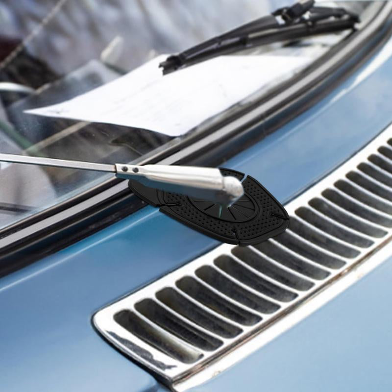 8PCS Car Wiper Hole Protective Cover, Silicone Wiper Arm Bottom Protection Pads, Wiper Dust Jacket Anti-Leaf Universal for Most Vehicles - (8 Black)