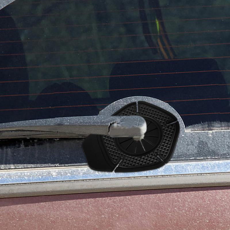 8PCS Car Wiper Hole Protective Cover, Silicone Wiper Arm Bottom Protection Pads, Wiper Dust Jacket Anti-Leaf Universal for Most Vehicles - (8 Black)