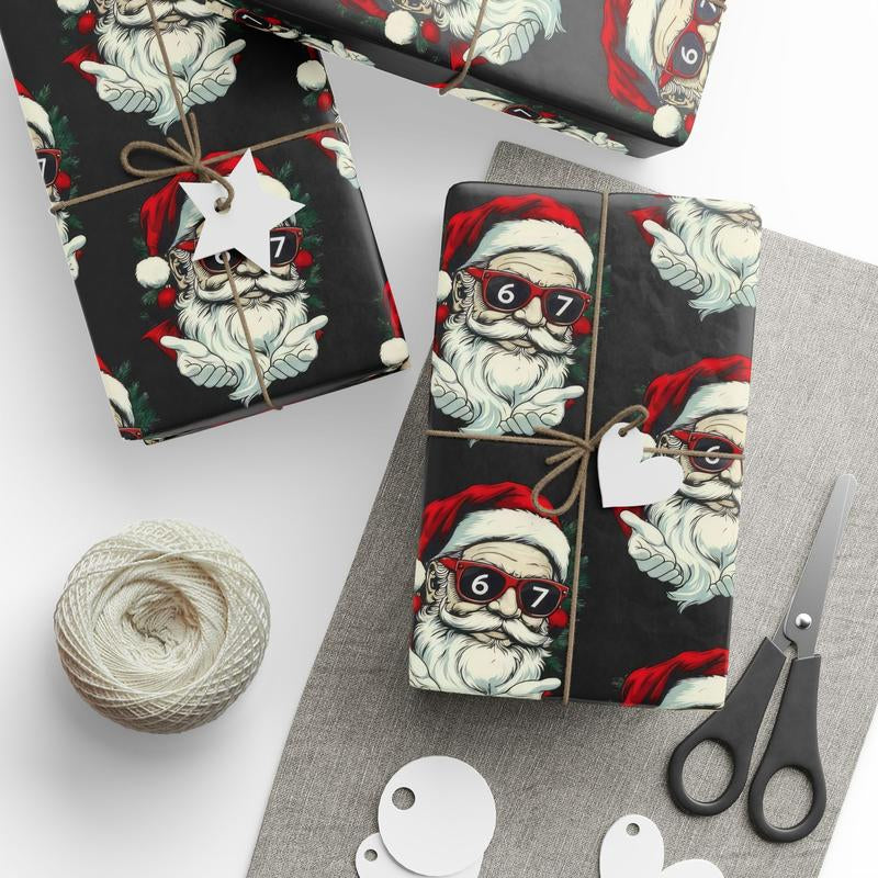 Teen Christmas 67 Meme Gift Wrap, Funny 6-7 Santa Christmas Wrapping Paper - for Fans, Loved Ones, Holidays & Special Occasions