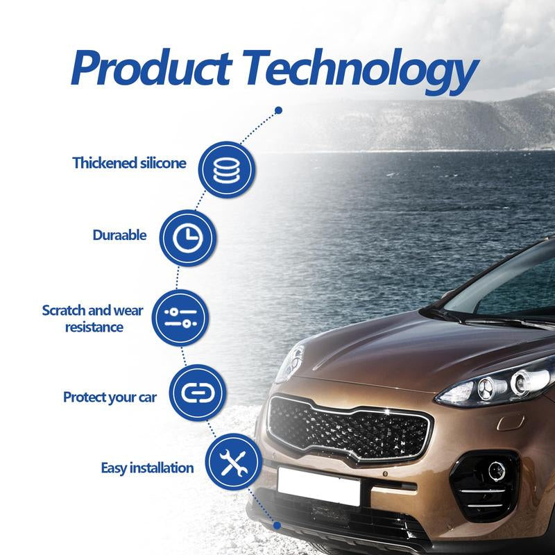 8PCS Car Wiper Hole Protective Cover, Silicone Wiper Arm Bottom Protection Pads, Wiper Dust Jacket Anti-Leaf Universal for Most Vehicles - (8 Black)